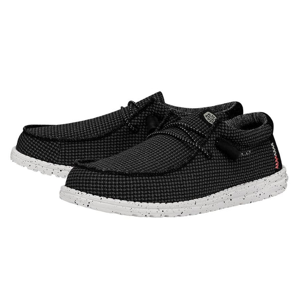 Wally Sport Mesh Black White - Men's Casual Shoes