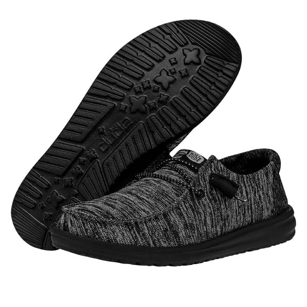 black knit sneakers
