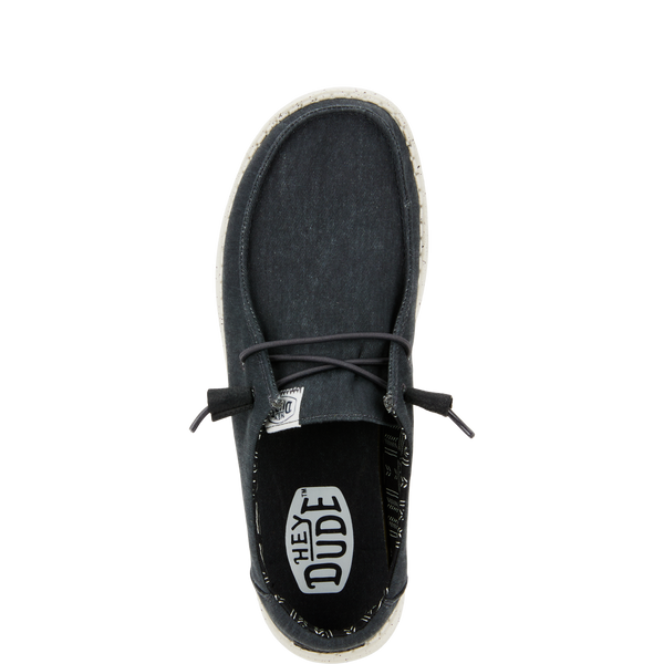 Wendy Stretch Black Canvas Slip On Shoes HEYDUDE HEYDUDE shoes