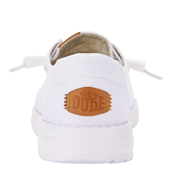 Wendy Stretch Canvas White Women s Casual Shoes HEYDUDE shoes