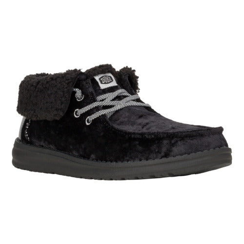 Wendy Corduroy Black Hey Dudes With Fur Black Hey Dude Fuzzy Shoes