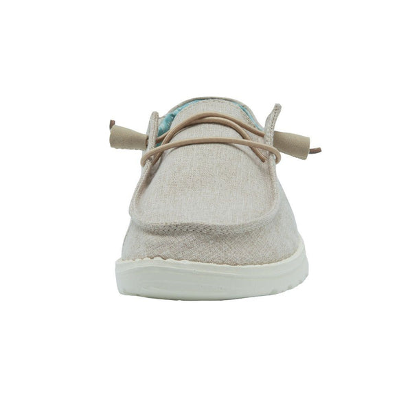 Hey Dude Wendy Chambray Women's Casual Shoes, White Nut, W9