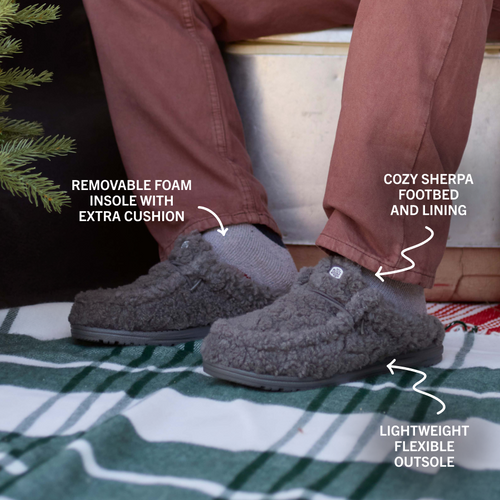 Wally Slipper - Cozy Granite Grey