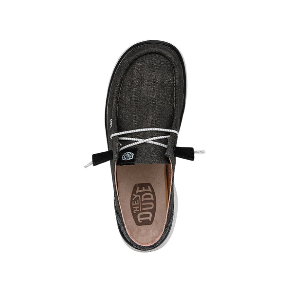 Wendy Peak Chambray Black - Women's Platform Shoes | HEYDUDE Shoes