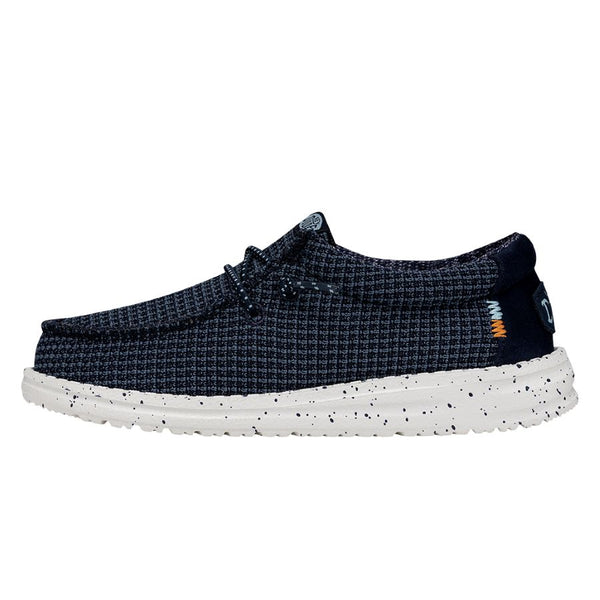 Wally Youth Sport Mesh Navy - Boy's Shoes | HEYDUDE Shoes