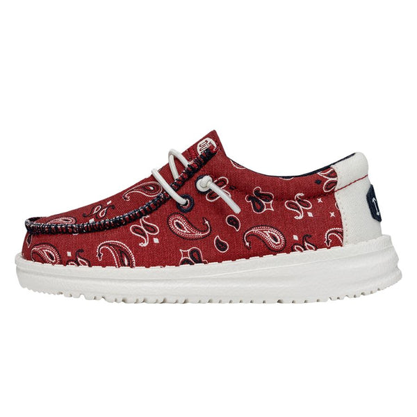 Wally Toddler Bandana Navy/Red/White - Toddler Shoes | HEYDUDE Shoes