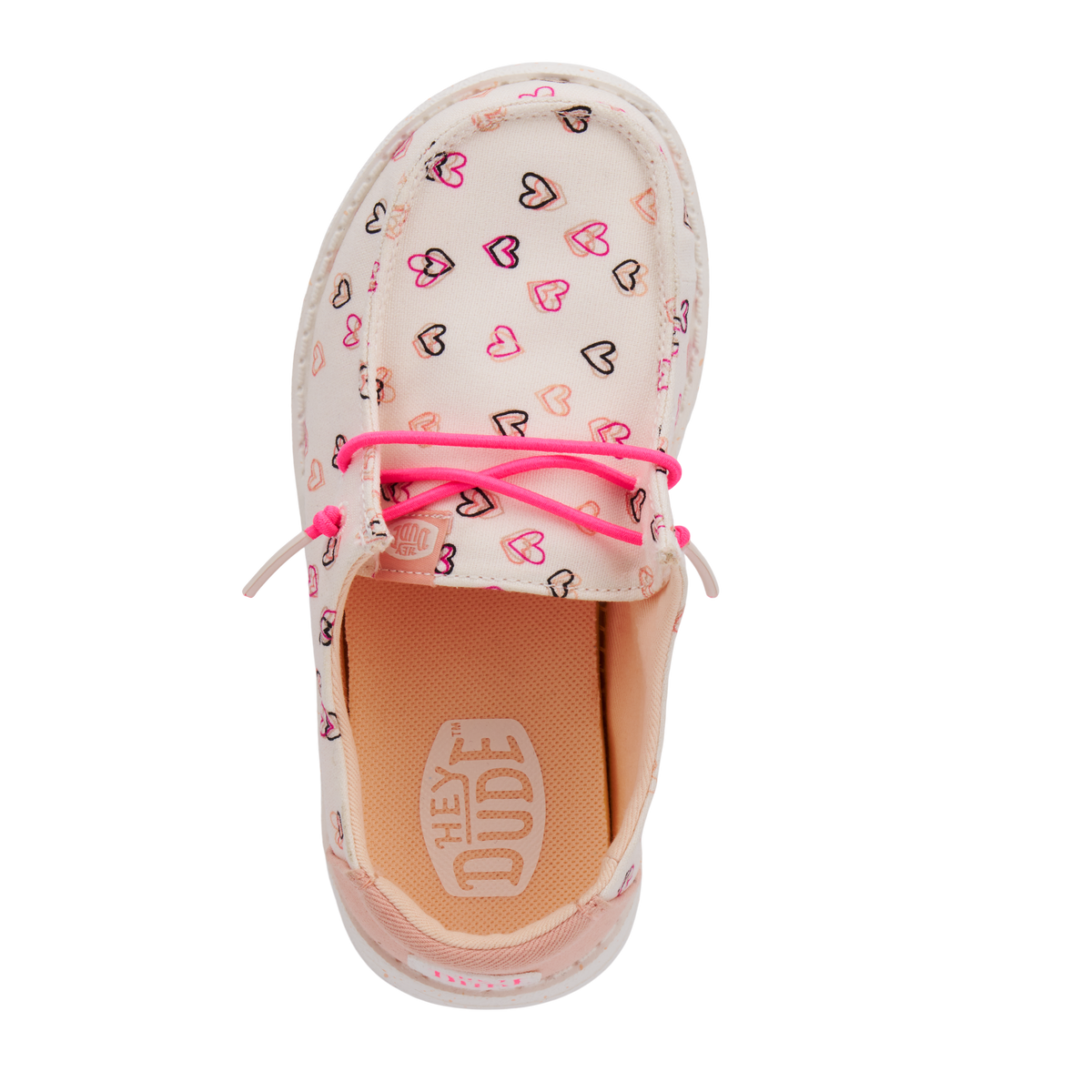 Wendy Toddler Double Hearts - White/Pink