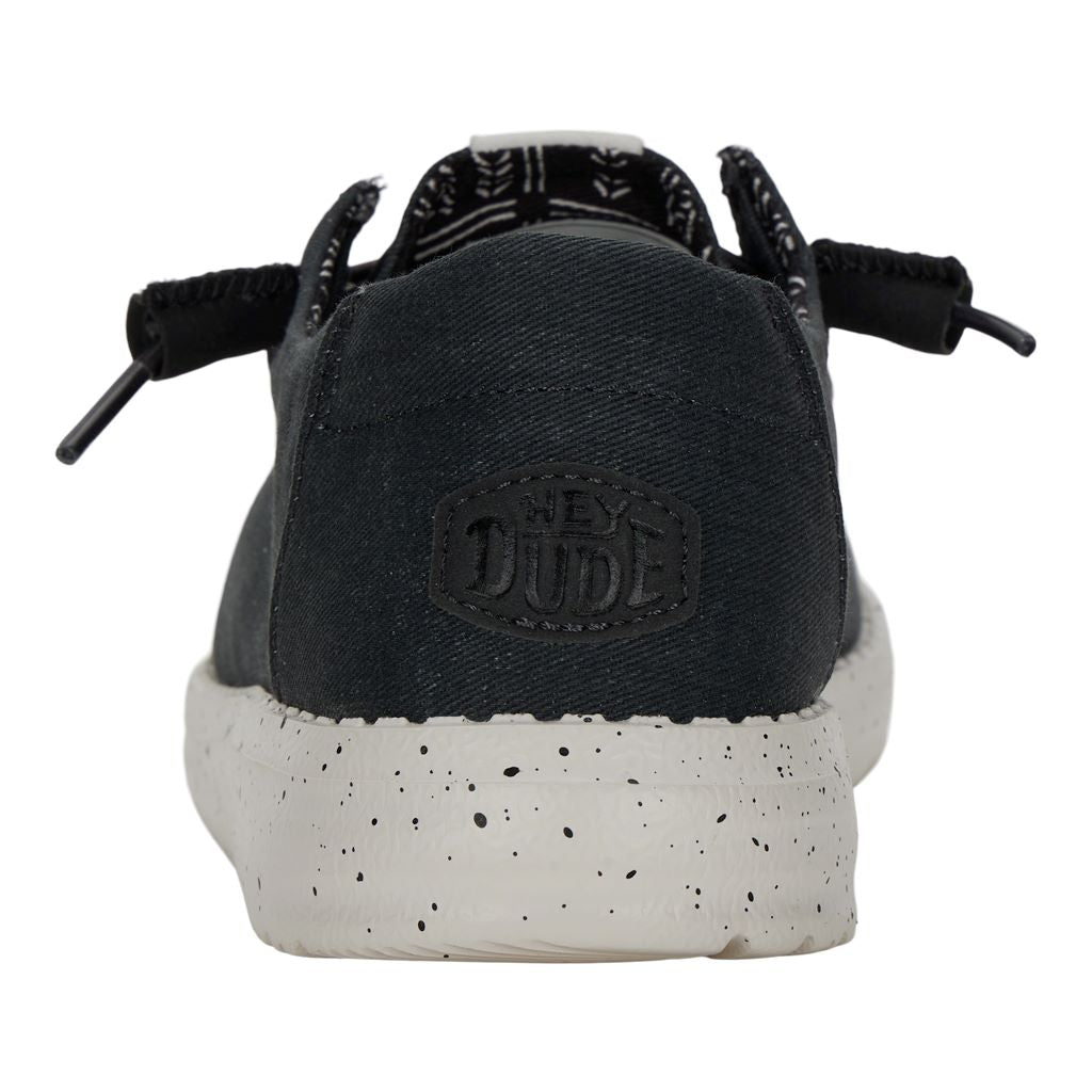 Wendy Stretch Black Canvas Slip On Shoes | HEYDUDE & HEYDUDE shoes