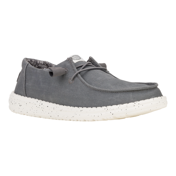 Wendy Stretch Gray Canvas Slip On Shoes | HEYDUDE & HEYDUDE shoes