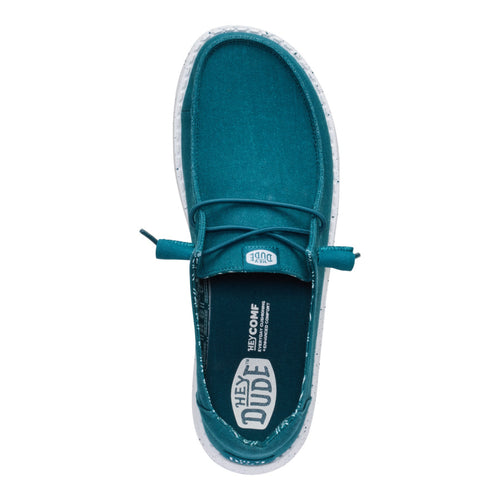 Wendy Stretch Canvas Deep Teal - Women's Casual Shoes