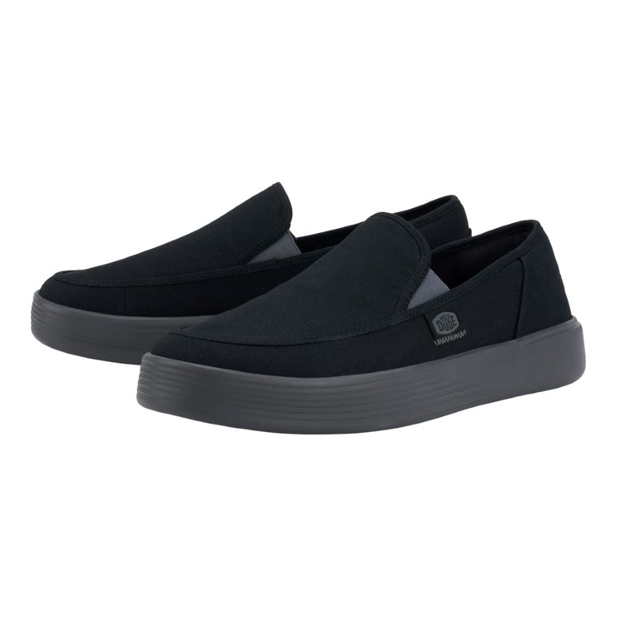 Sunapee Canvas Black/Charcoal - Men's Slip-on shoes