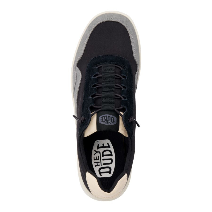 Hudson Canvas Black/Grey - Men's Sneakers | HEYDUDE shoes