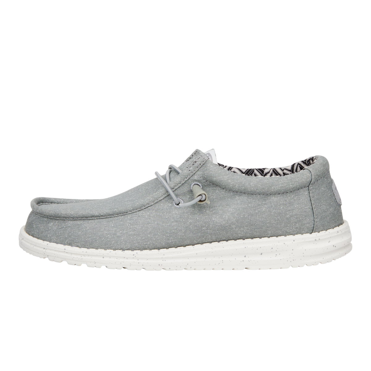 Wally Canvas Men s Wide Slip On Shoes Light Grey HEYDUDE HEYDUDE shoes