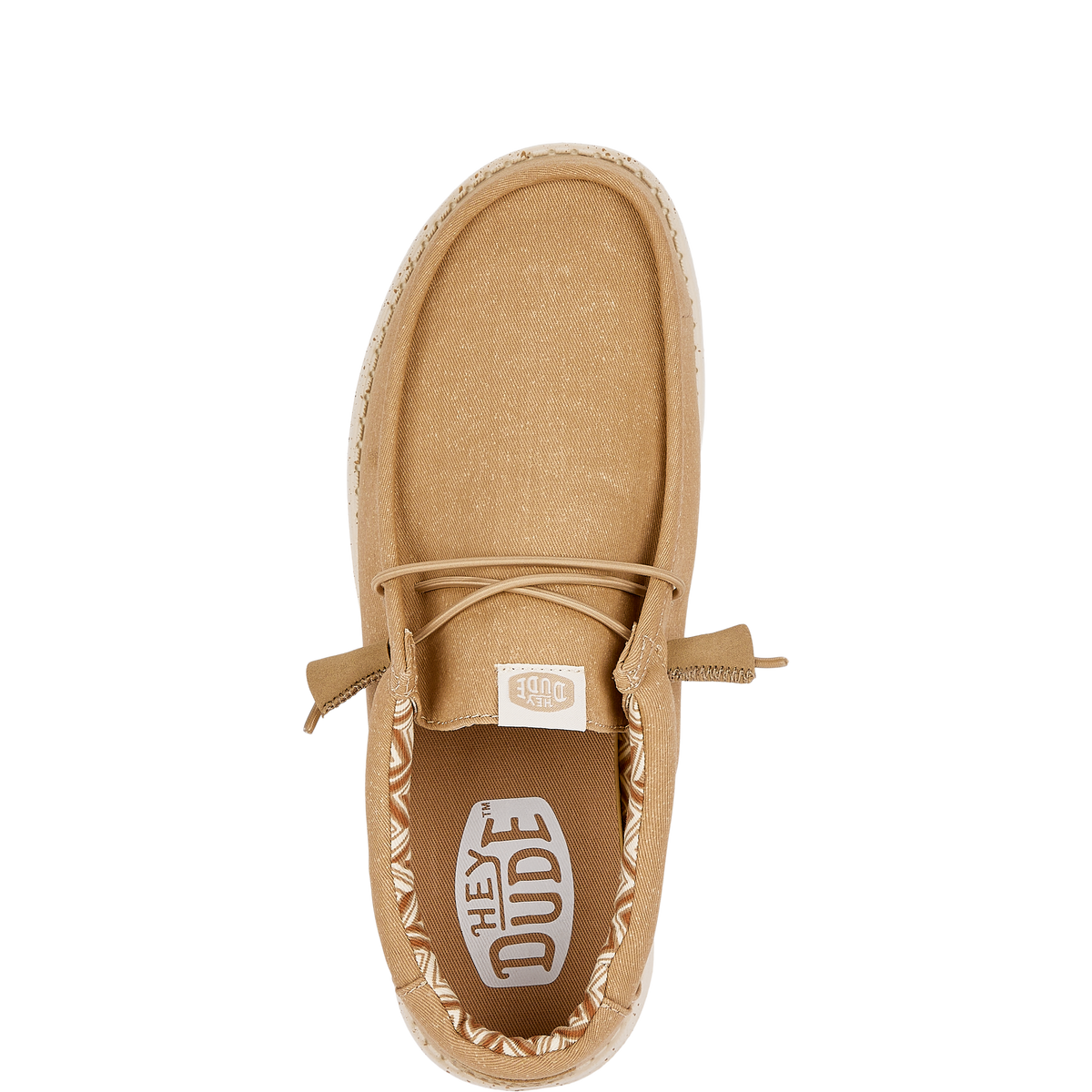 Wally Stretch Canvas Wide Tan - Men's Casual Shoes | HEYDUDE shoes