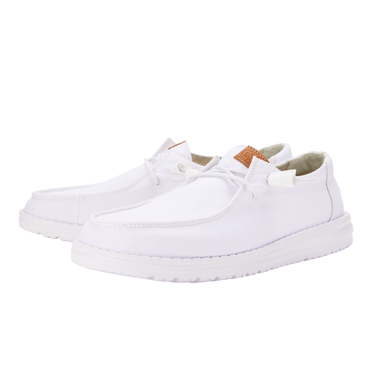 Wendy Stretch Canvas Wide White - Women's Casual Shoes | HEYDUDE shoes