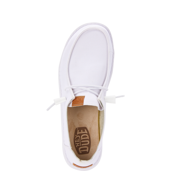 Wendy Stretch Canvas Wide White - Women's Casual Shoes