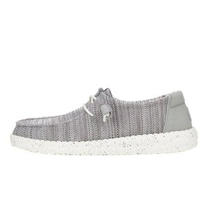 Canvas Womens Grey Dudes Hey Dude Wendy Slub Canvas Light Grey