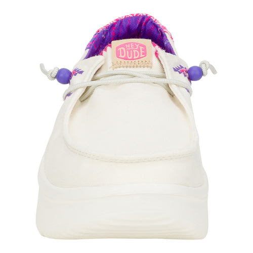Wendy Peak Chambray Woven - White/Pink