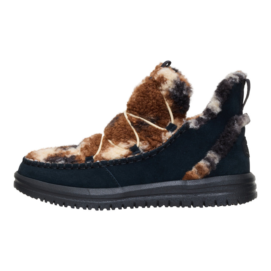 hey dude Camden Suede Cozy Black Multi/Black
