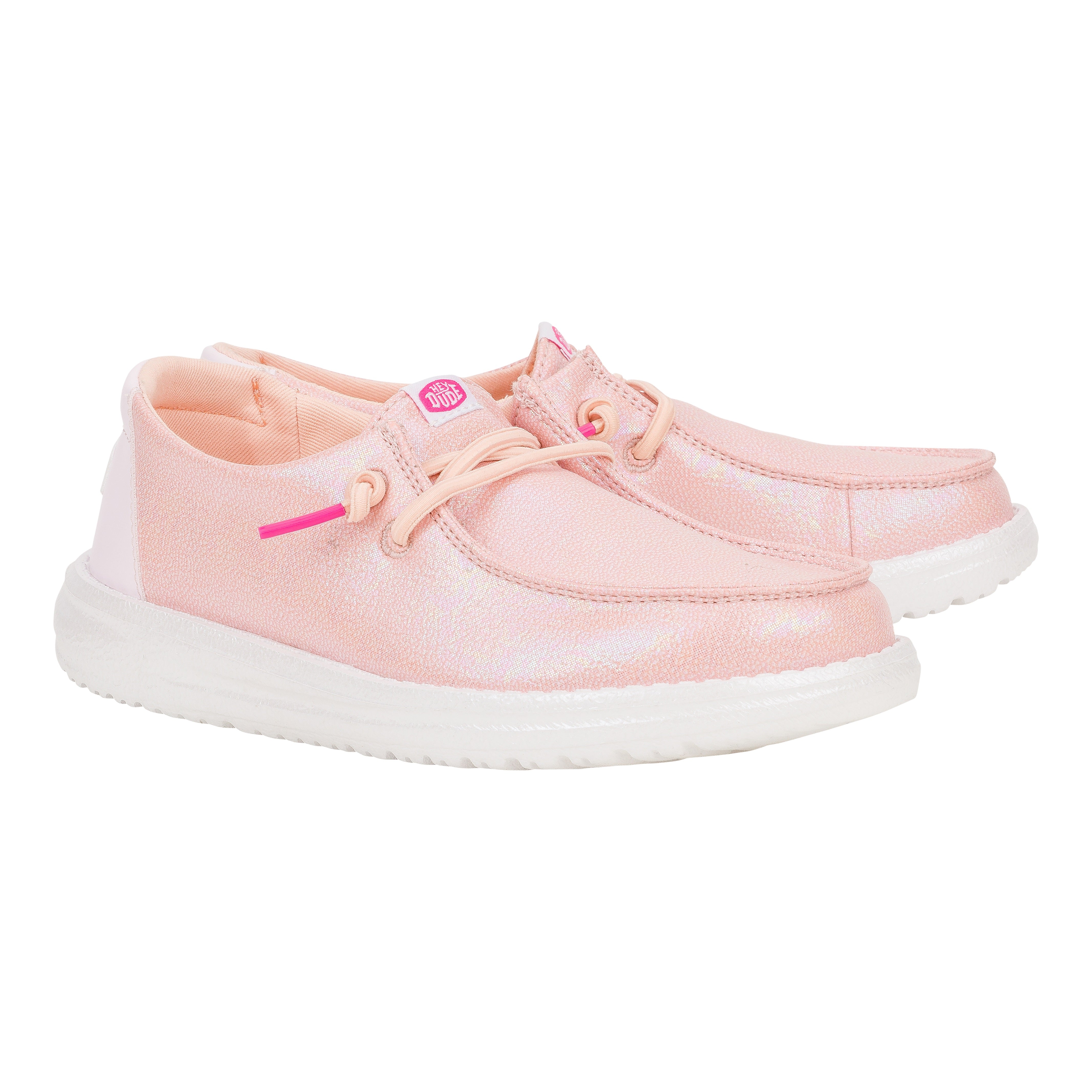 Wendy Youth Iridescent Sparkle Pink Women s Shoes HEYDUDE shoes