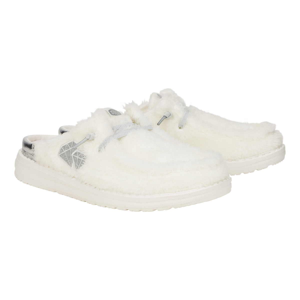 Fuzzy slip on shoes on sale