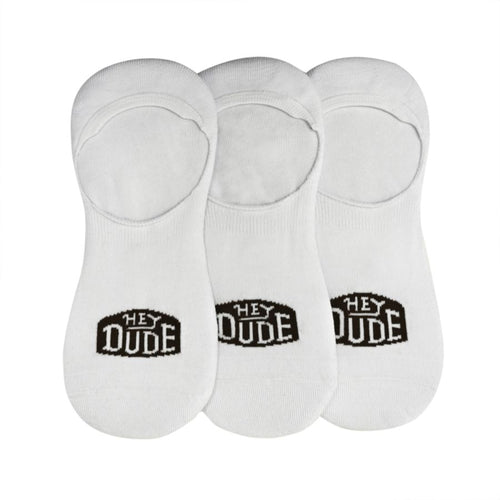 HEYDUDE No Show Sock 3 Pack - White - 1