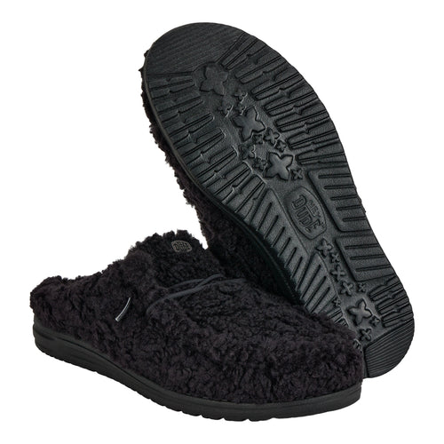 Wally Slipper - Cozy Black/Black