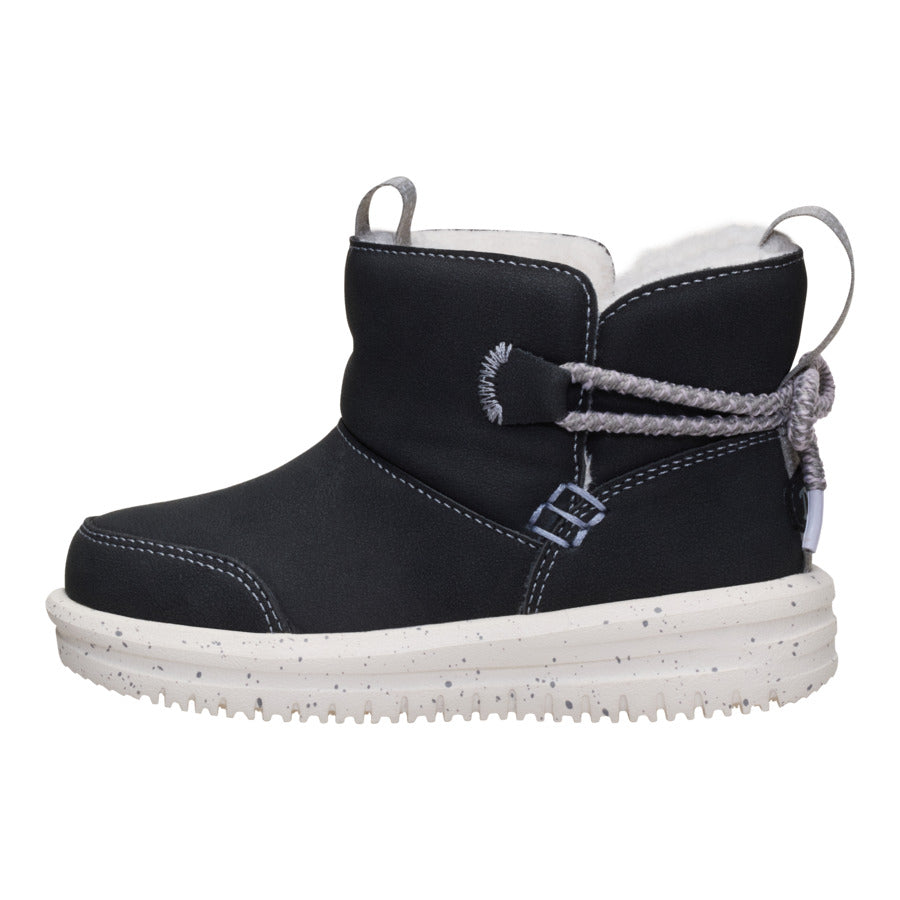 Camden Bow Boot Toddler Cozy - Black - 1
