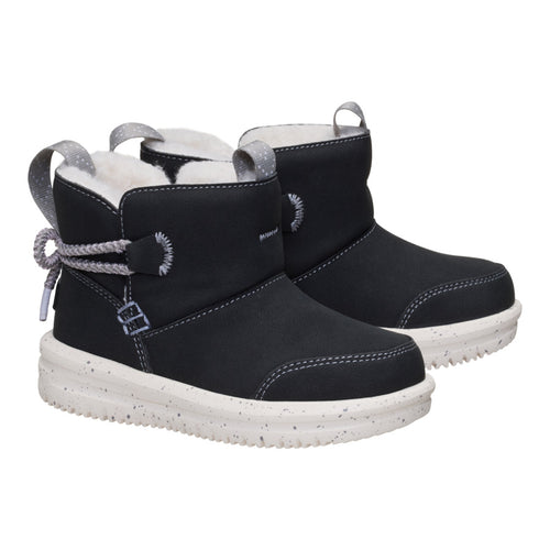 Camden Bow Boot Toddler Cozy - Black - 3