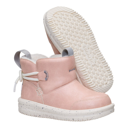 Camden Bow Boot Toddler Cozy - Sparkle Pink - 3