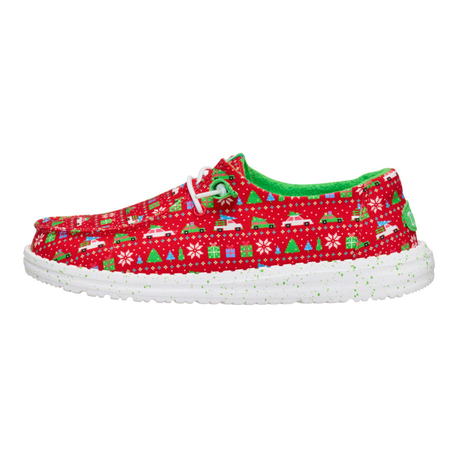 Wendy Holiday Sweater - Red/Green – HEYDUDE shoes, image size:900x900