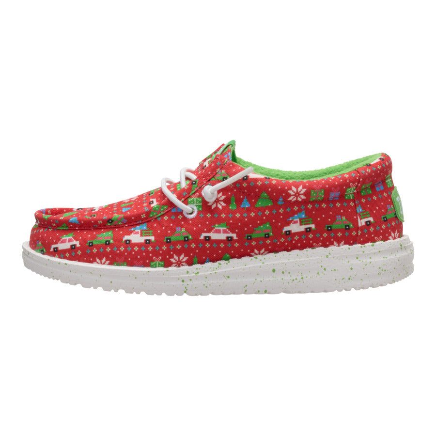 Wally Youth Holiday Sweater - Red/Green - 1