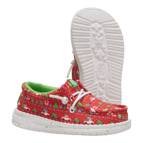 Wally Toddler Holiday Sweater - Red/Green - 4