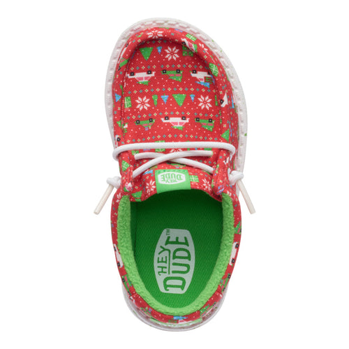 Wally Toddler Holiday Sweater - Red/Green - 7