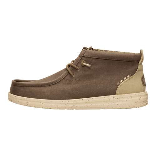 VaLSe – The Line - Wally Mid Gripr Stretch Canvas - Teak Brown/Multi – HEYDUDE shoes