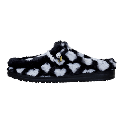 Wendy Slipper Hearts - Black/White