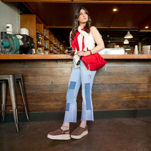 Delray Clog Suede - Brown Leopard - 8