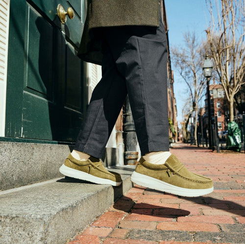 Wally Comf Suede - Dark Olive/Stone Grey - 10