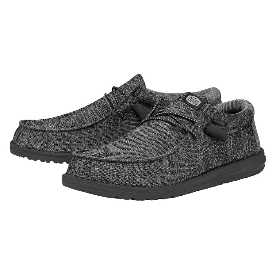 Wally Sport Knit Charcoal Men's Casual Shoes HEYDUDE shoes