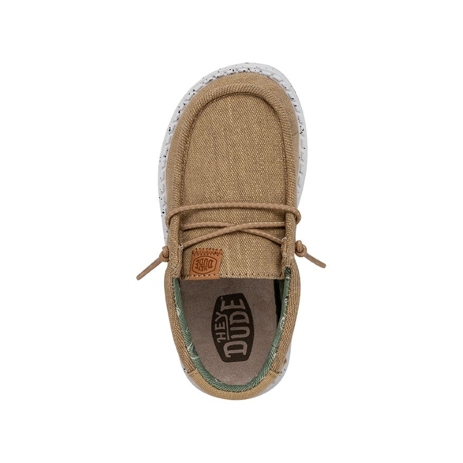 Wally Toddler Washed Canvas Walnut - Boy's Toddler Shoes | HEYDUDE shoes