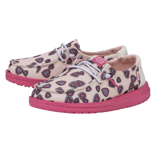 Wendy Youth Hearts Pink - Girl's Shoes | HEYDUDE shoes
