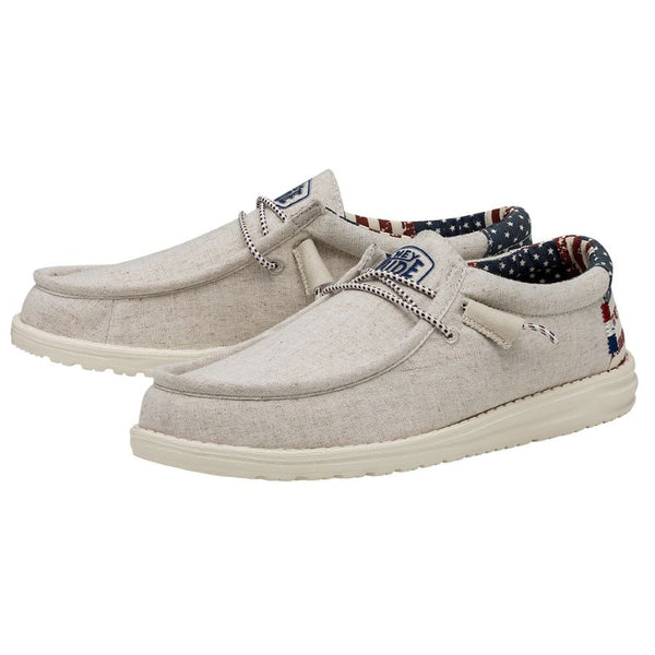Wally Patriotic Off White Patriotic - Men's Casual Shoes | HEYDUDE shoes