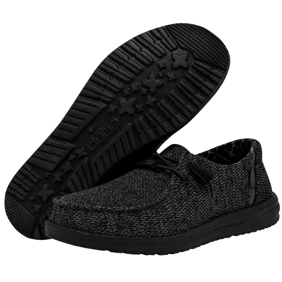 Wendy Sox Micro Total Black - Women's Casual Shoes | HEYDUDE Shoes
