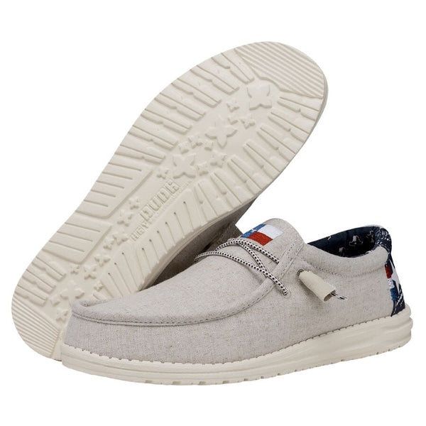 Wally Texas Canvas Off White - Men's Casual Shoes | HEYDUDE Shoes