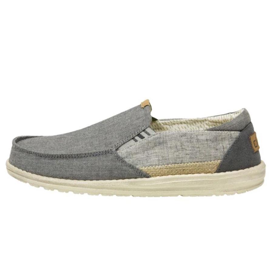 Thad Chambray Ghost Grey - Men's Slip-on | HEYDUDE Shoes