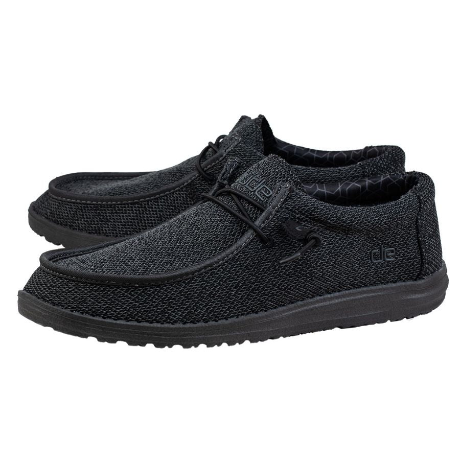 Wally Sox Micro Total Black Men s Casual Shoes HEYDUDE shoes